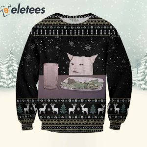 Woman Yelling At Cat Meme 3D All Over Print Christmas Sweatshirt 2