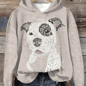 WomenS American Pit Bull Terrier Print Long Sleeve Sweatshirt