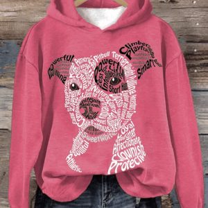 WomenS American Pit Bull Terrier Print Long Sleeve Sweatshirt1