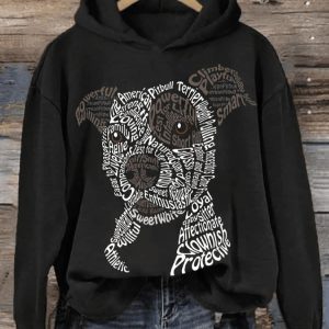 WomenS American Pit Bull Terrier Print Long Sleeve Sweatshirt2
