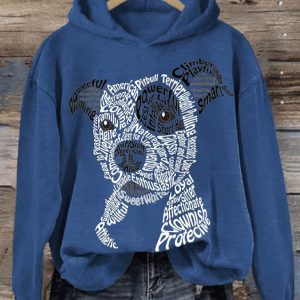 WomenS American Pit Bull Terrier Print Long Sleeve Sweatshirt3