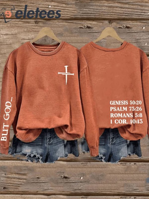 Women’S But God Print Casual Sweatshirt