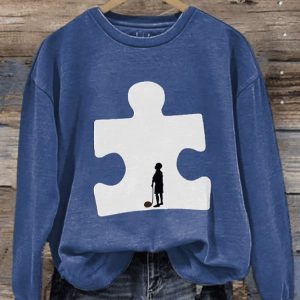 WomenS Casual Autism Awareness Long Sleeve Sweatshirt1