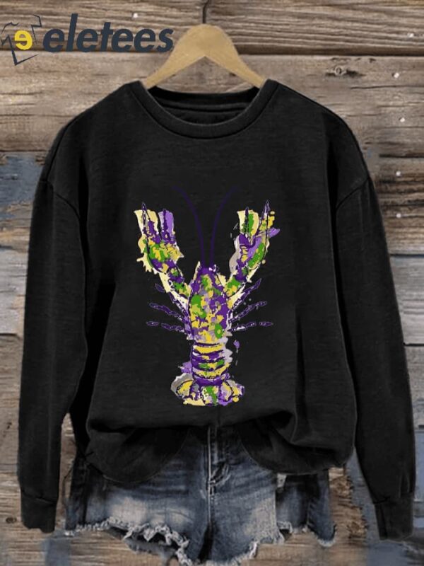 Women’s Carnival Crawfish Print Sweatshirt