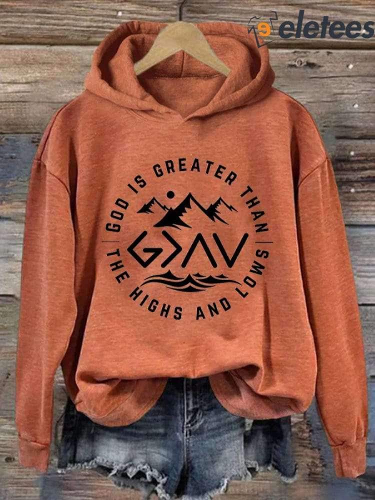 Elevated Faith God's Greater Than the Highs and the Lows Men's XL Slim Fit