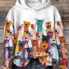 Women’s Fun Dogs Print Casual Hoodie