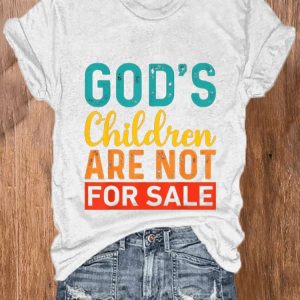Womens GodS Children Are Not For Sale Print Casual Shirt1