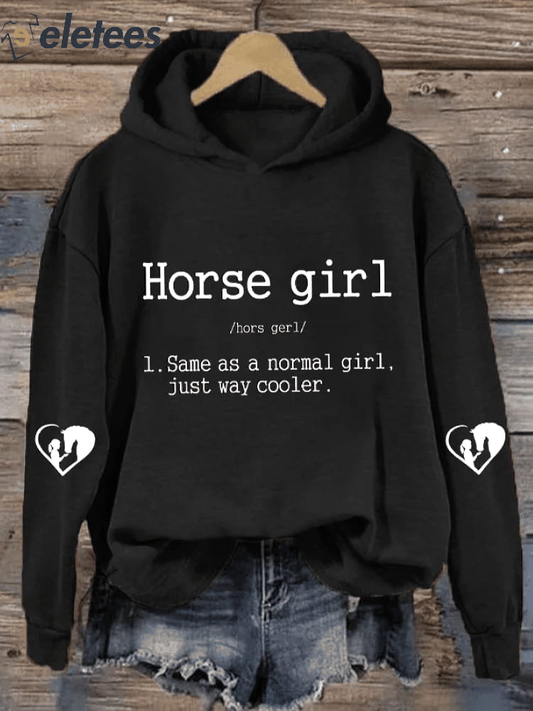 Women’s Horse Girl Casual Hoodie