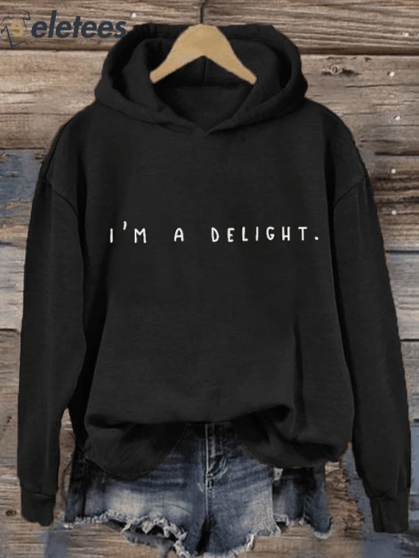 Women’s I’m A Delight Printed Hoodie