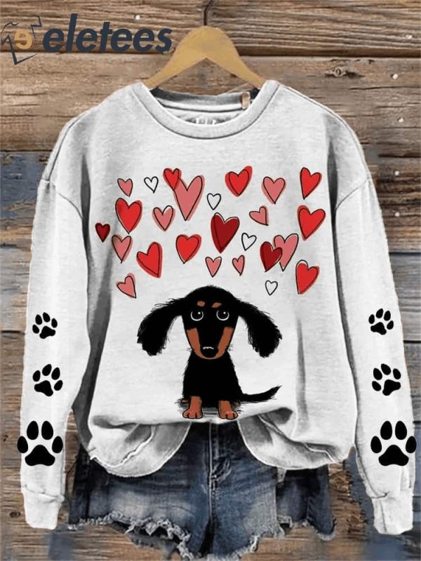 Women’s Love Dog Crew Neck Sweatshirt
