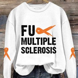 Women’s Multiple Sclerosis Awareness Print Casual Sweatshirt