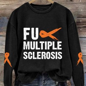 Womens Multiple Sclerosis Awareness Print Casual Sweatshirt 2