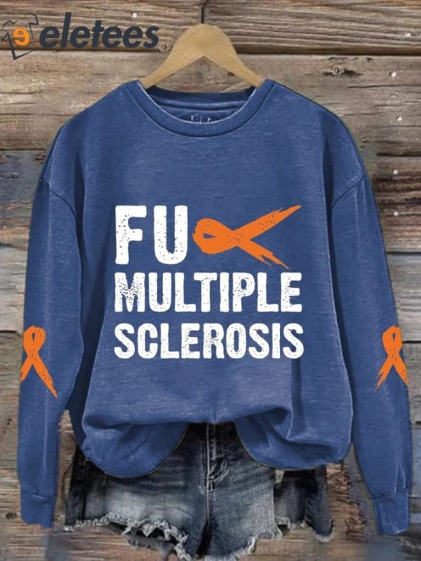 Women’s Multiple Sclerosis Awareness Print Casual Sweatshirt
