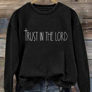 Women's Trust In The Lord Print Hooded Sweatshirt