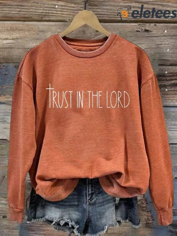 Women’s Trust In The Lord Print Hooded Sweatshirt