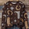 Women’s Western Style Print Sweatshirt