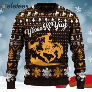 Yipee Ki-Yay Saddle Bronc Riding Christmas Ugly Sweater