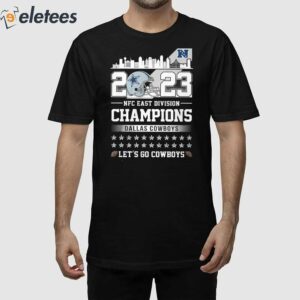 2023 NFC East Champions Cowboys Two-Sided Shirt