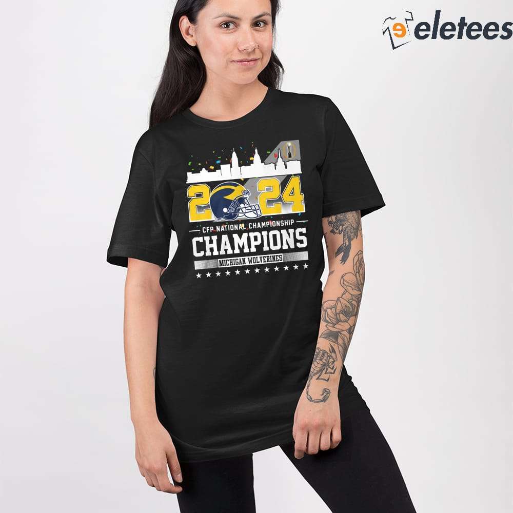 2024 CFP National Championship Champions Michigan 2 Sided Shirt