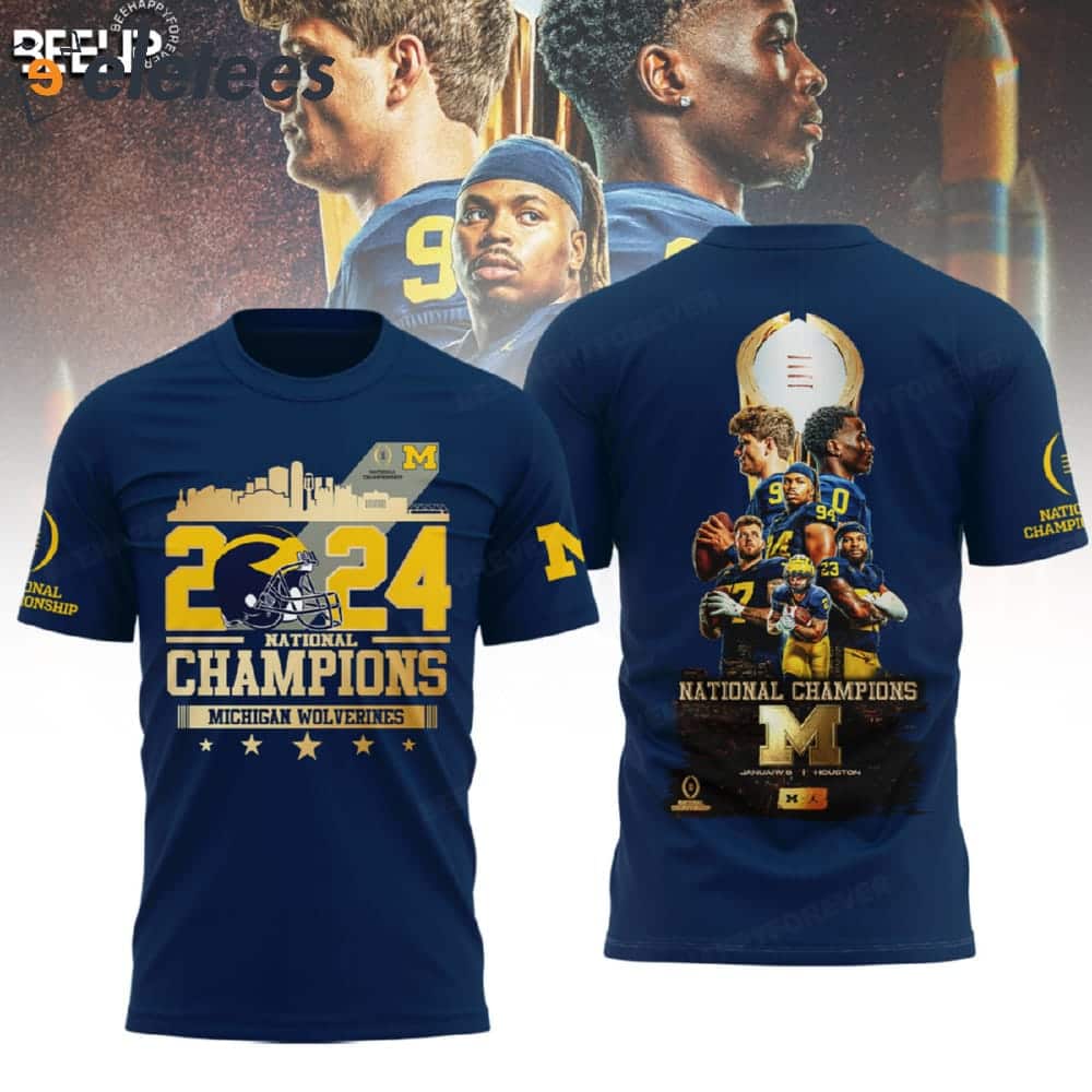 2024 National Champions Michigan Football 3D Shirt