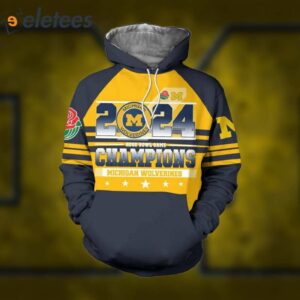 2024 Rose Bowl Game Champions Michigan Football Hoodie