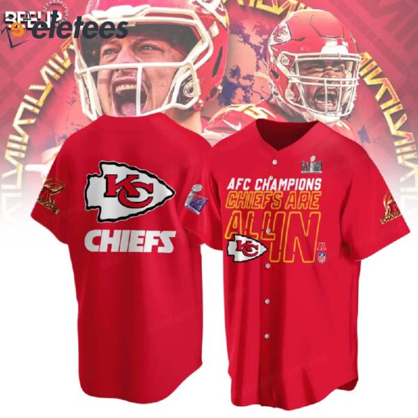 AFC Champions 2023 Chiefs Are All In Baseball Jersey