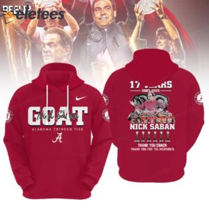 Alabama Nick Saban 17 Years Thank You Coach Thank You For The Memories Shirt1