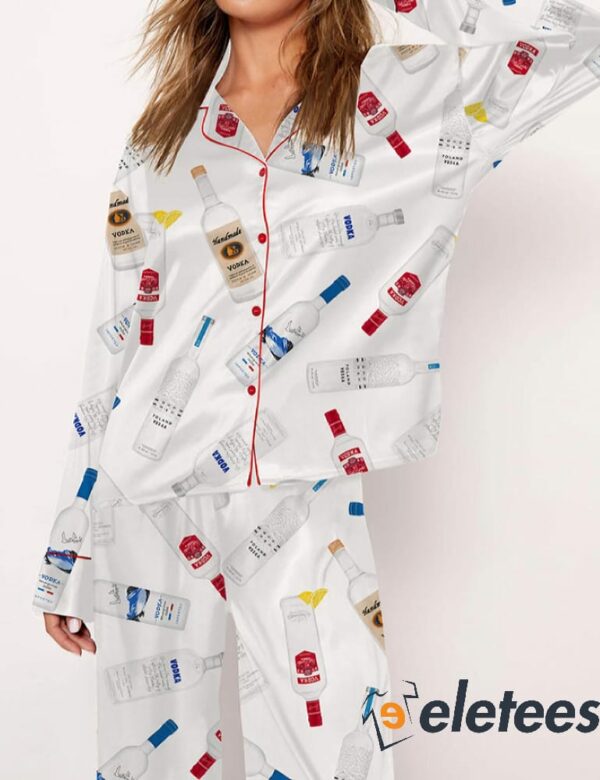 Alcohol Bottles Print Pajama Set