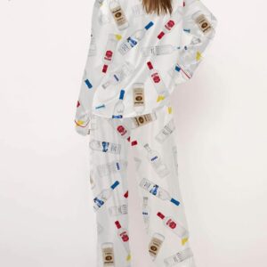 Alcohol Bottles Print Pajama Set2