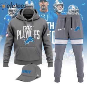 All GRIT PLAYOFF Lions Hoodie Jogger Set
