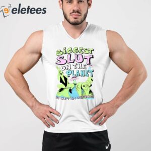 Biggest Slut On The Planet We Cum In Peace Shirt 2