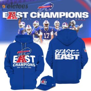 Bills AFC East Champions 2023 Beast Of The East Hoodie Jogger Combo