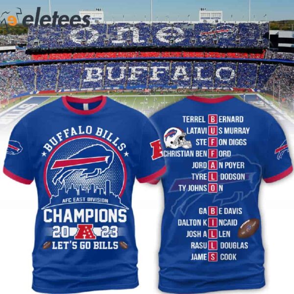 Bills AFC East Champions 3D Sweatshirt 2023