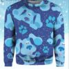 Blues Clues Blue Background 3D Full Over Print Sweater