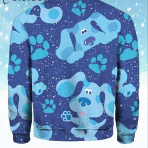 Blues Clues Blue Background 3D Full Over Print Sweater 2