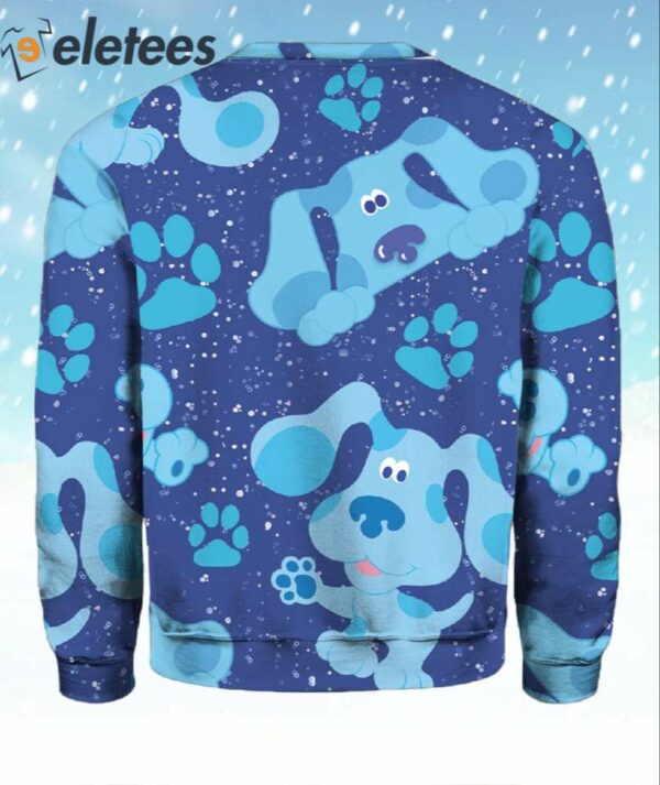 Blues Clues Blue Background 3D Full Over Print Sweater