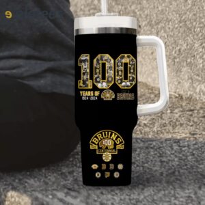 Bruins 100th Years Anniversary 40oz Stanley Tumbler2