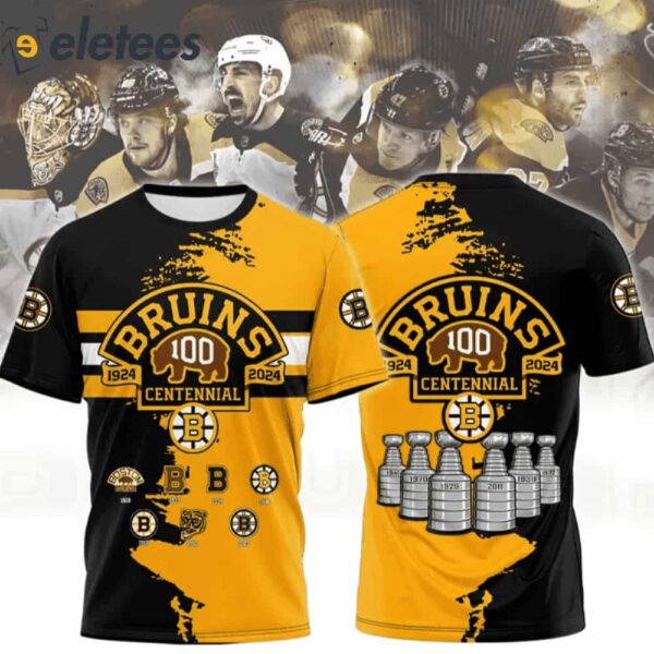 Bruins 100th Years Anniversary All Over Print Shirt