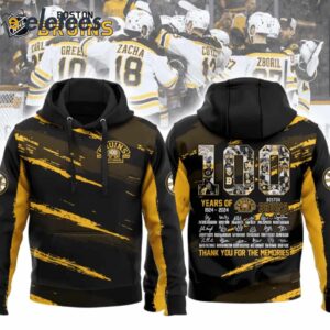 Bruins Celebrating 100 Years Anniversary Signature 3D Shirt1