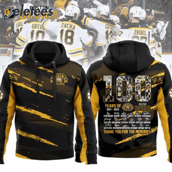 Bruins Celebrating 100 Years Anniversary Signature 3D Shirt