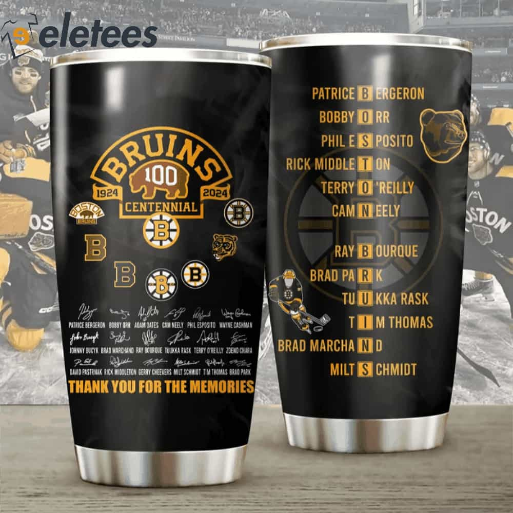 Bruins Celebrating 100 Years Thank You For The Memories Tumbler