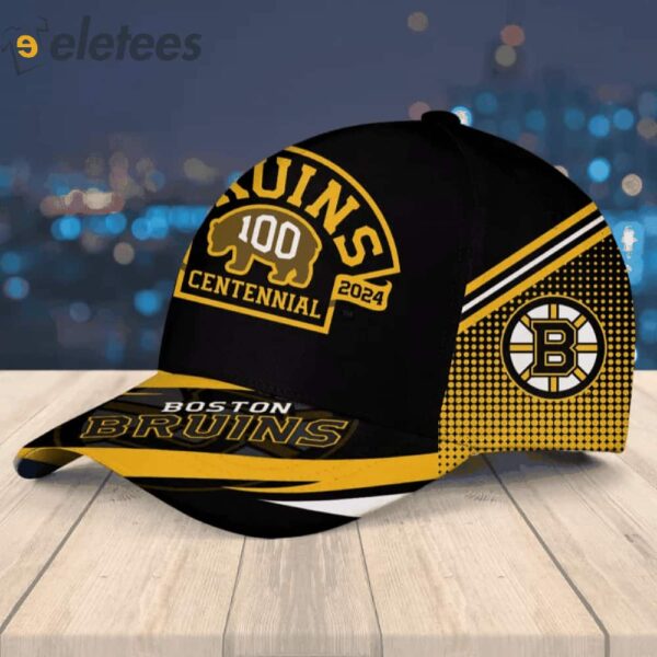 Celebrating 100 Years Of Boston Bruins Custom Name 3D Cap