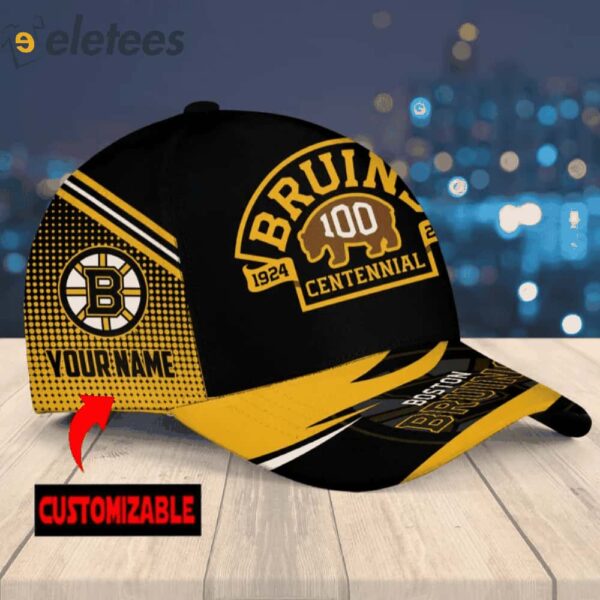 Celebrating 100 Years Of Boston Bruins Custom Name 3D Cap