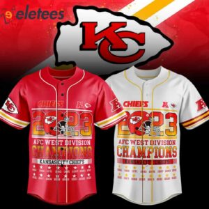 Chiefs 2023 AFC West Division Champions Baseball Jersey