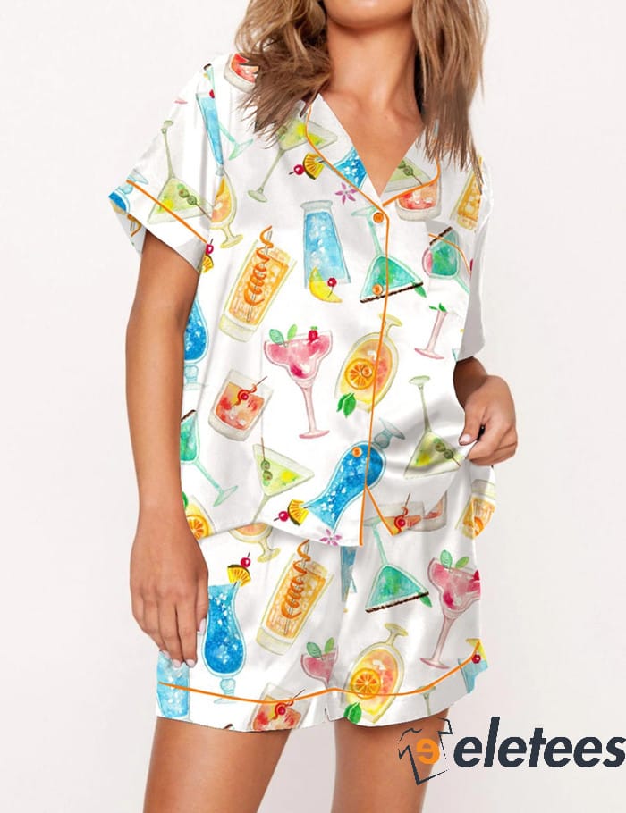 Colorful Cocktail Pajama Set