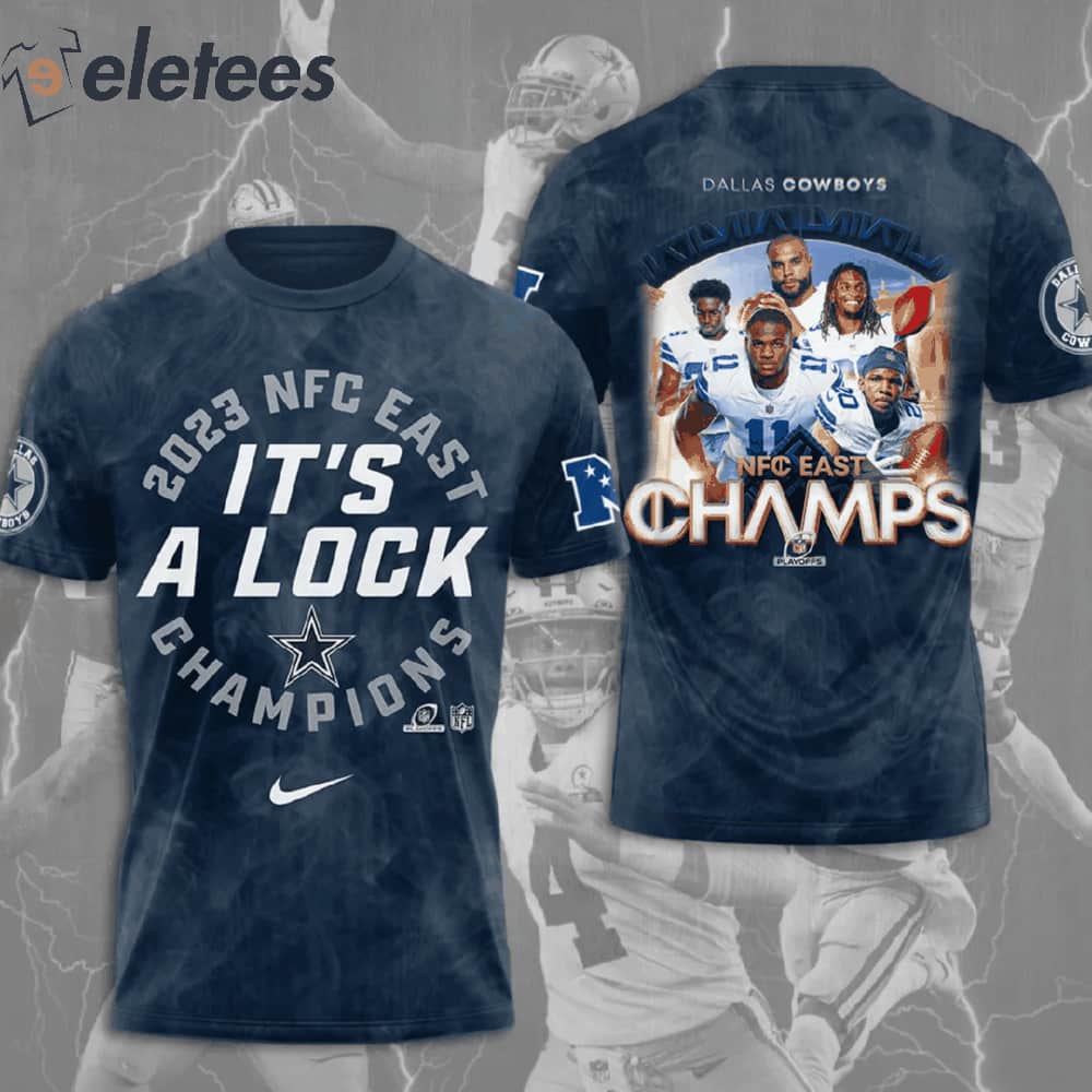 Cowboys 2023 Nfc East Champions It's A Lock 3d Shirt