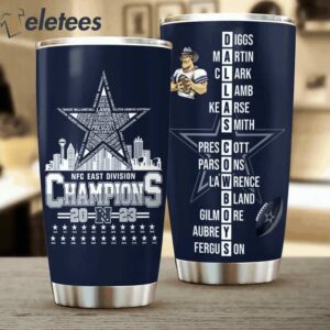 Cowboys NFC East Division Champions 2023 Tumbler