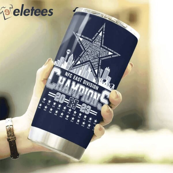 Cowboys NFC East Division Champions 2023 Tumbler