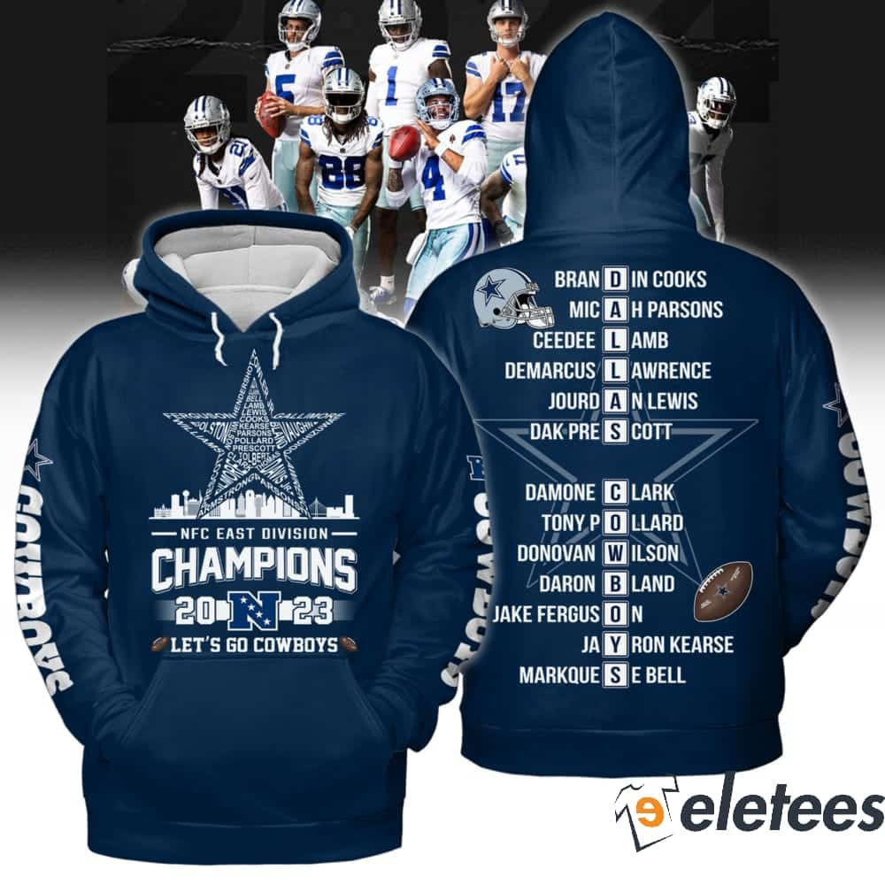 Cowboys NFC East Division Champs 3D Hoodie 2023