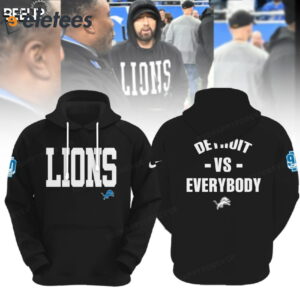 Eminem Lions Hoodie Detroit Vs Everybody